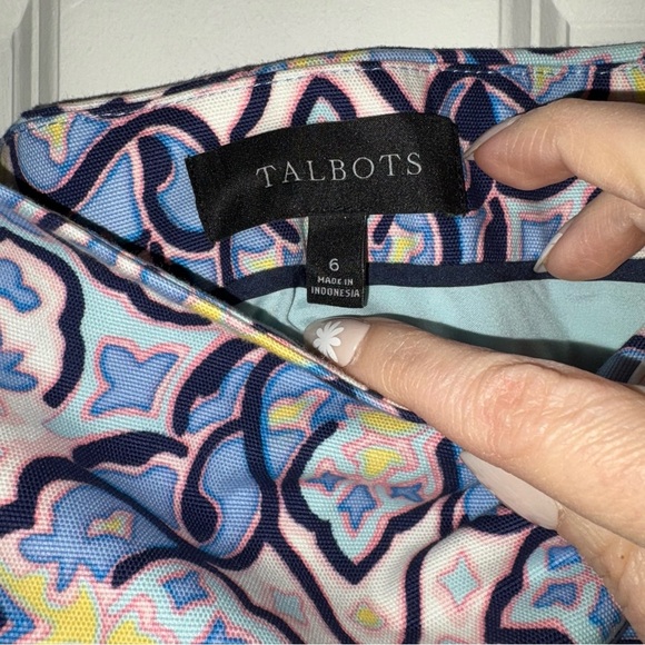 Talbots Roxbury Medallion Canvas A-Line Side Zip Skirt - Size 6 - Picture 5 of 5